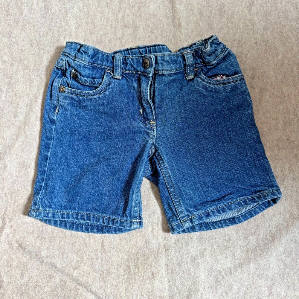Hanna Andersson denim shorts kids 110/US 5 blue adjustable waist cotton 5 pocket